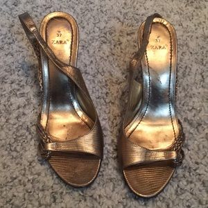 Zara Gold Heel